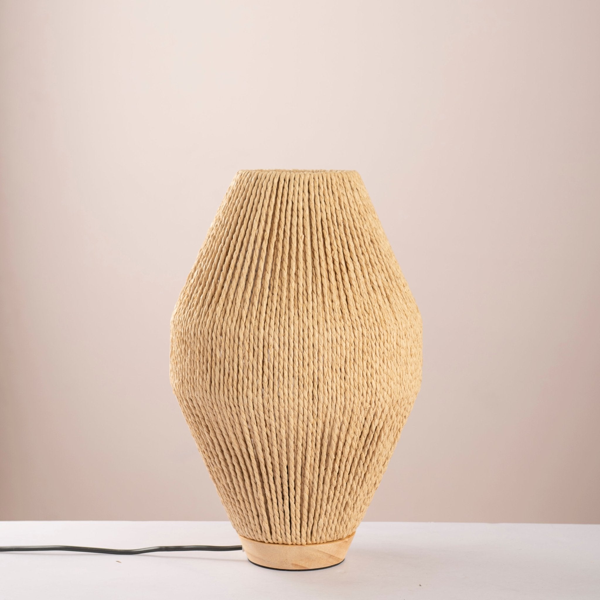 Tapered Woven Table Lamp - Urban Home