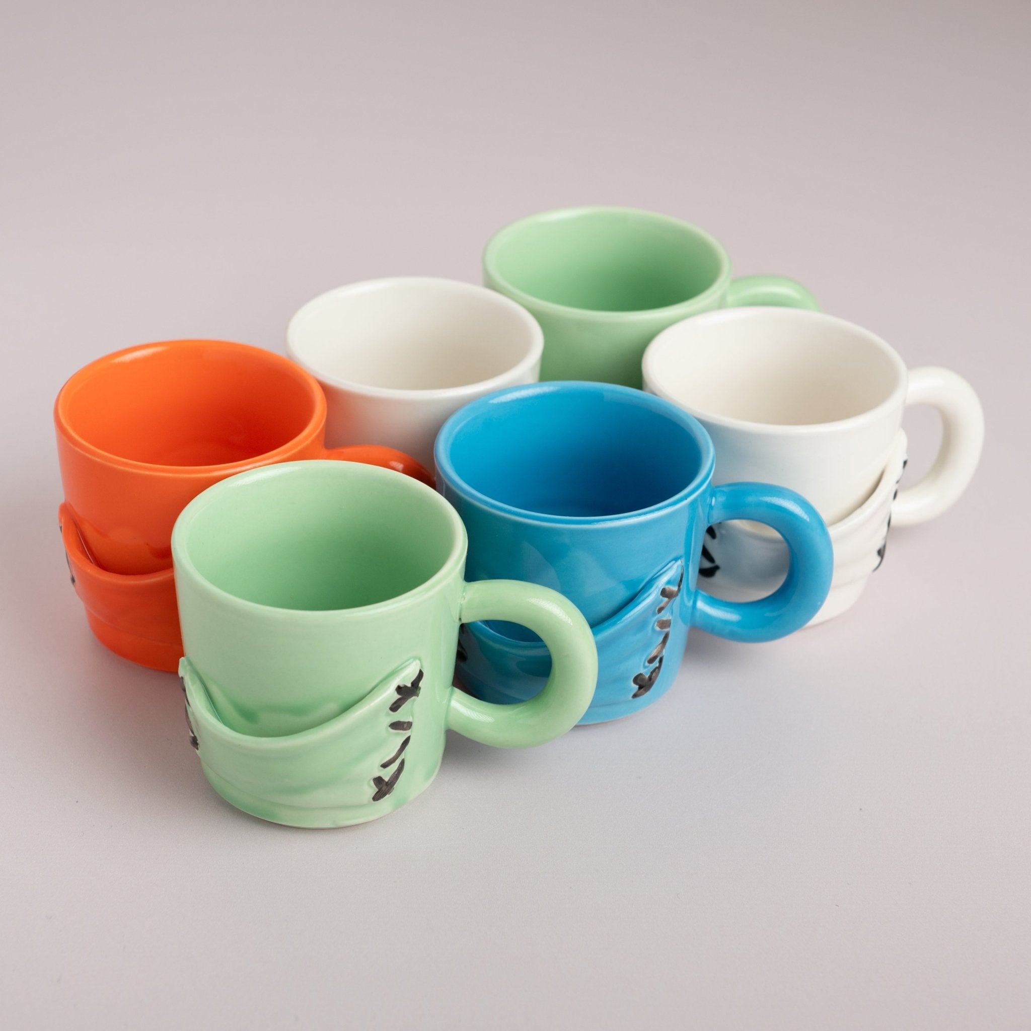 Colorful coffee cup 6pcs set - Urban Home
