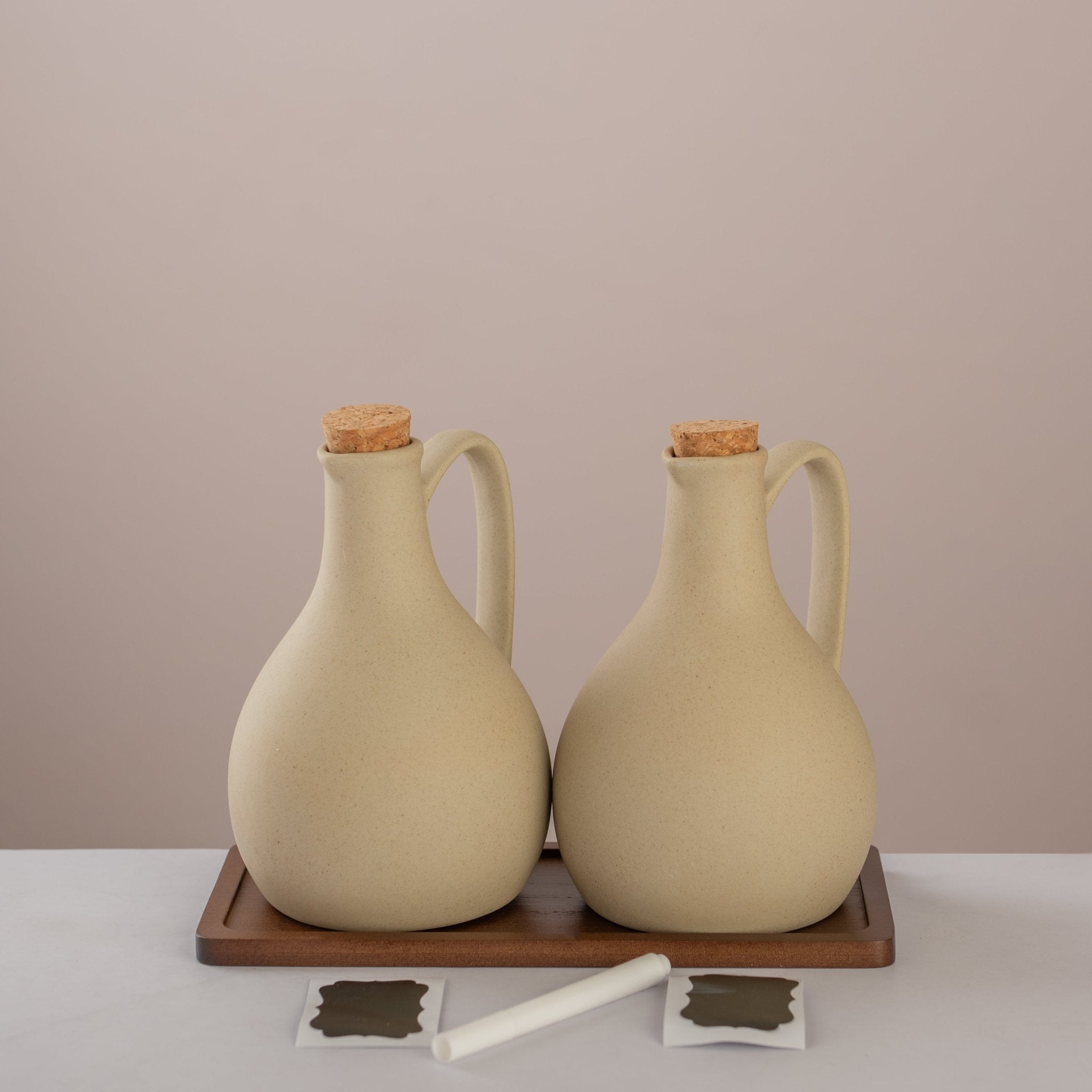 Rustic Matte Oil & Vinegar Cruet Set - Urban Home