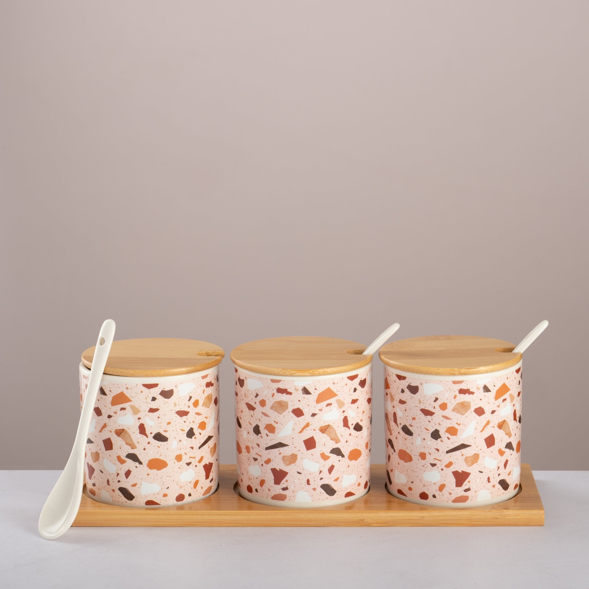Terrazzo - Pattern Condiment Jar Set - Urban Home