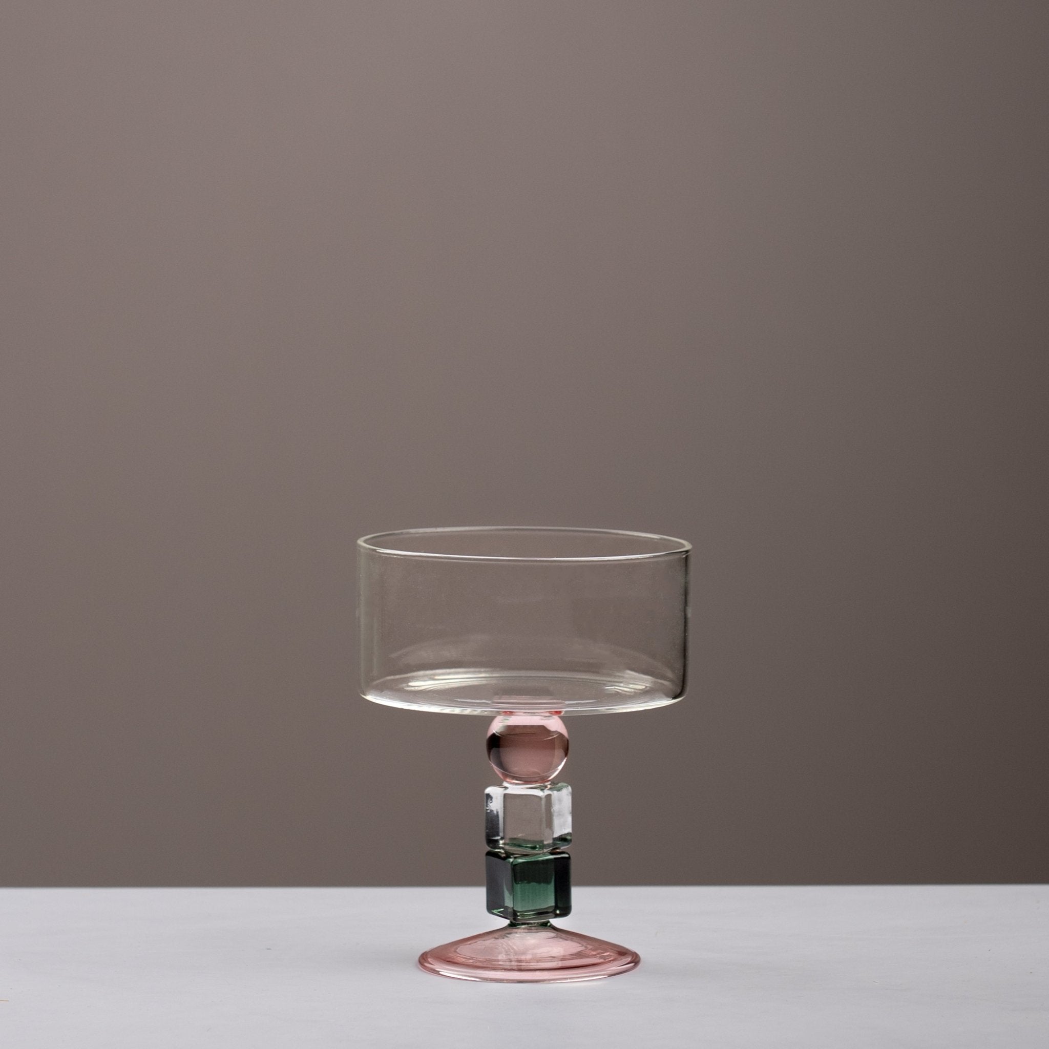 Aurora Blush Glass Pedestal Bowl - Urban Home