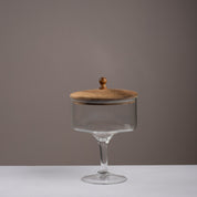 Longo Glass Container With Wooden Lid - Urban Home