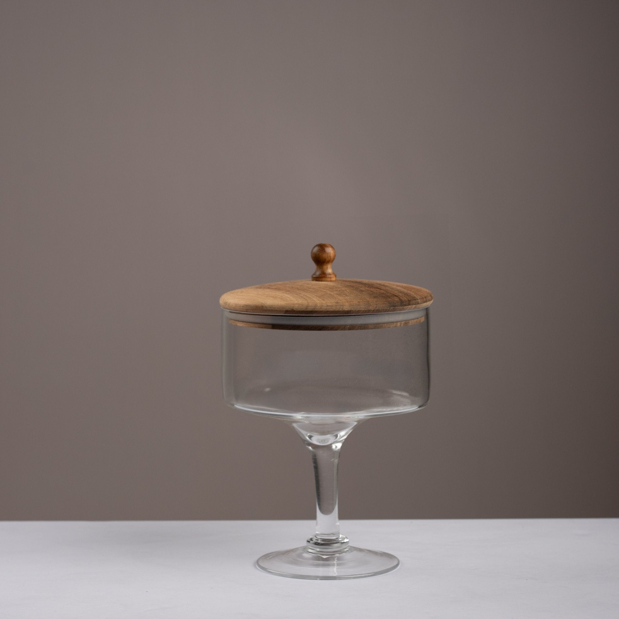 Longo Glass Container With Wooden Lid - Urban Home