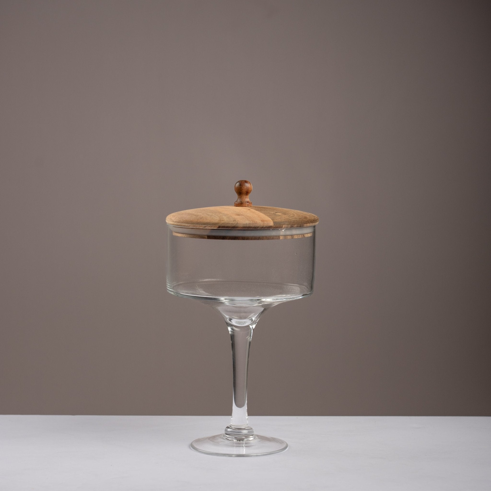 Longo Glass Container With Wooden Lid - Urban Home