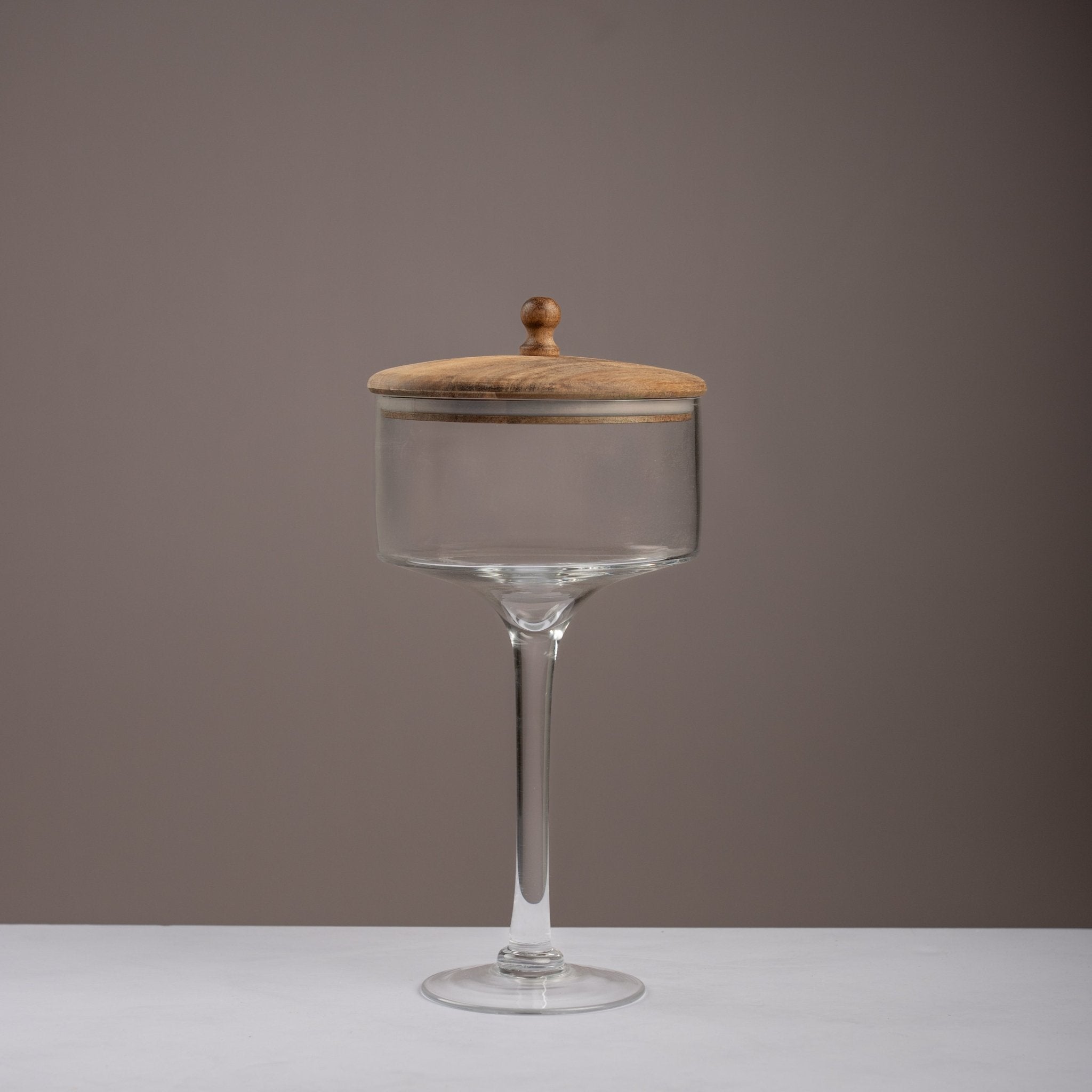 Longo Glass Container With Wooden Lid - Urban Home