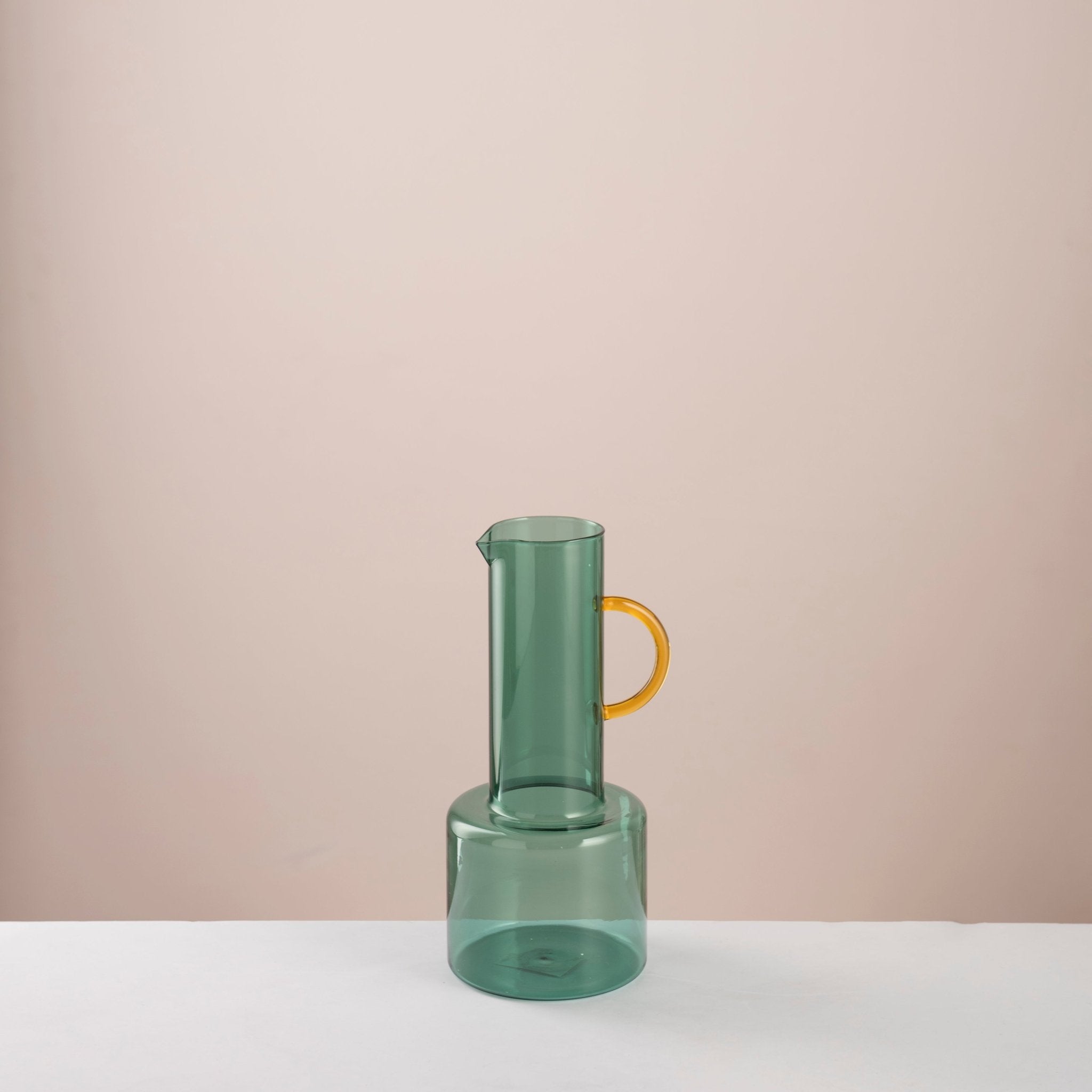 Glass Carafe – Minimalist Sculptural Pitcher - Urban Home