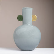 Bloom - Light blue glass vase 40x8cm - Urban Home
