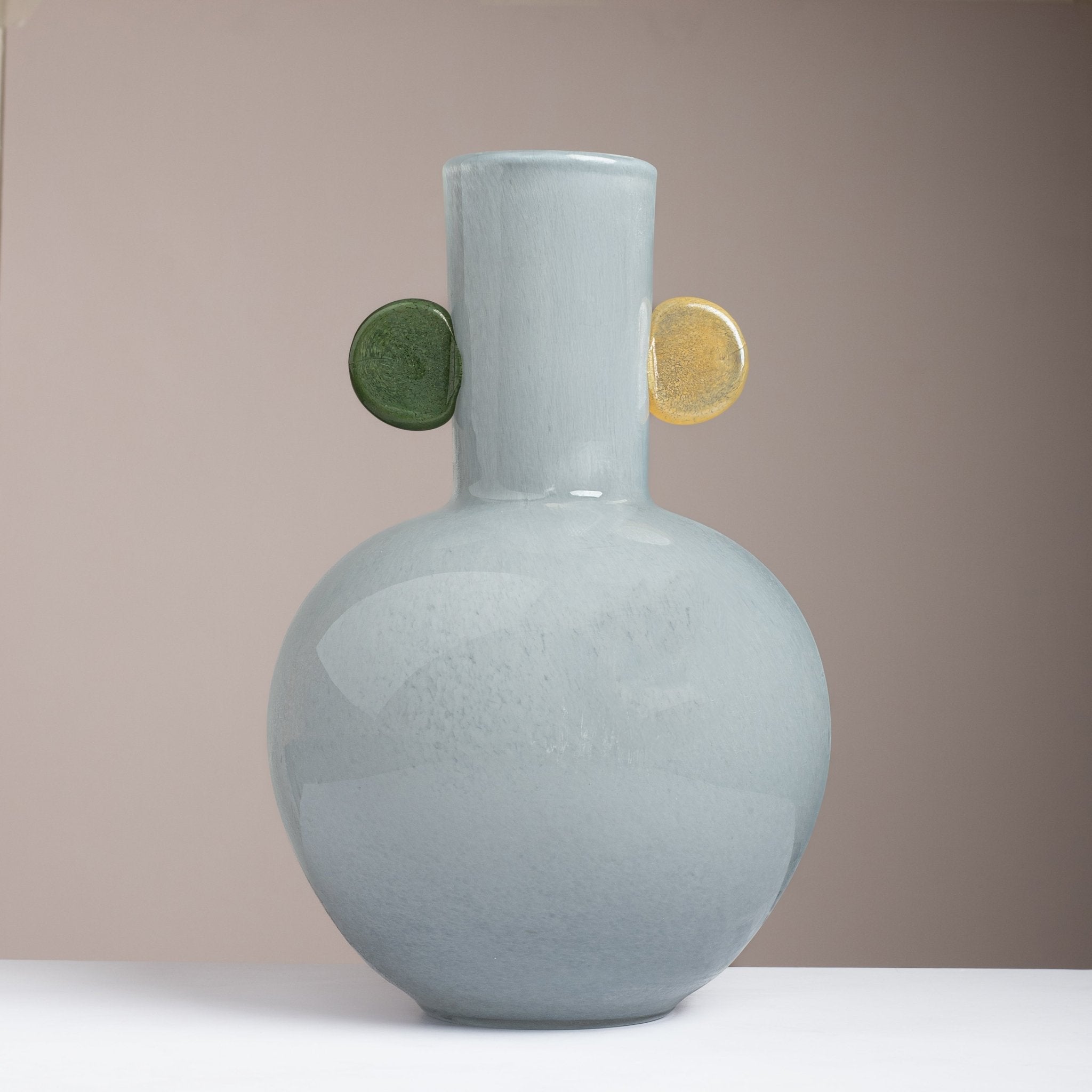 Bloom - Light blue glass vase 40x8cm - Urban Home