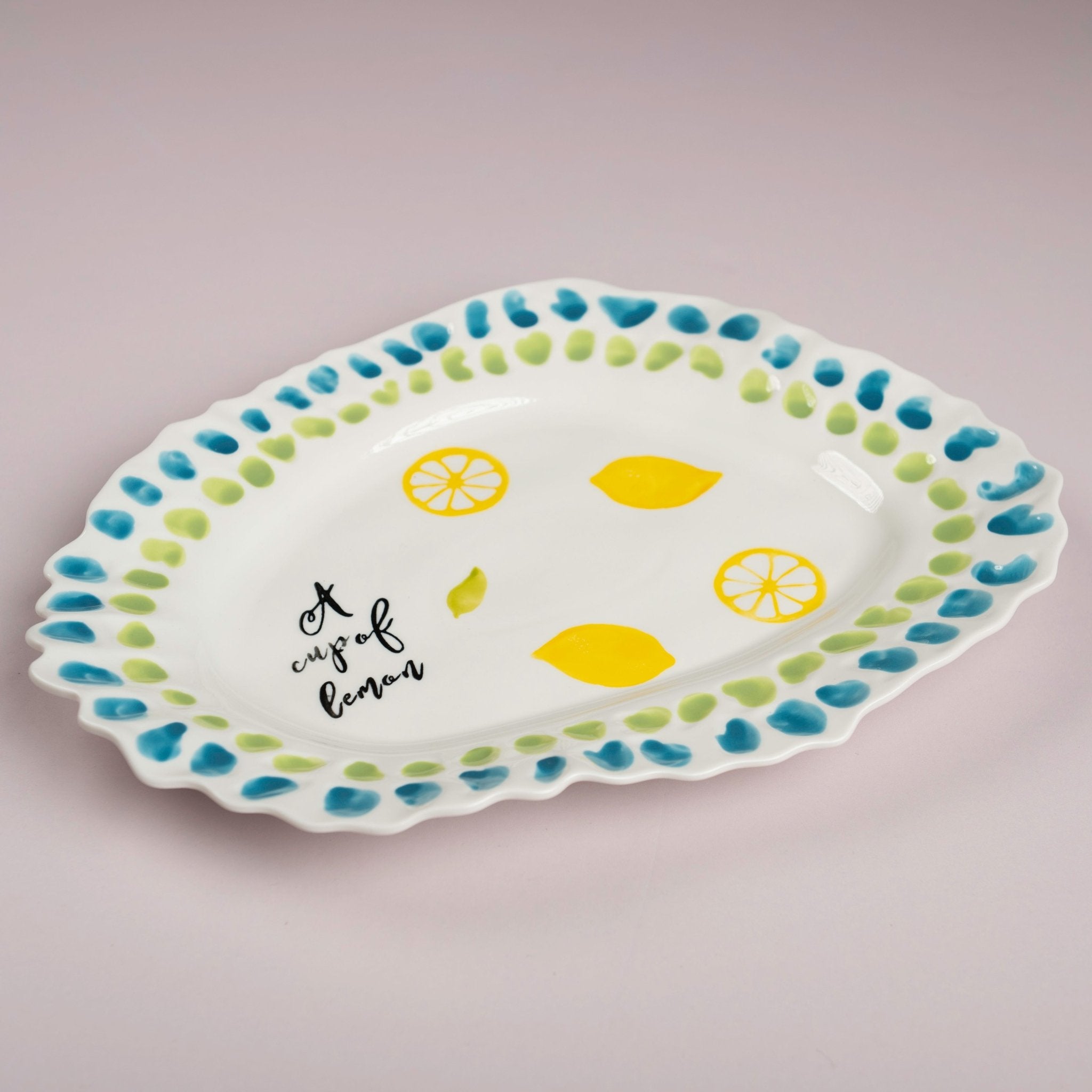 Capri ceramic plate - 37x27cm - Urban Home