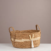 Boho Tassel Oval Storage Basket - Urban Home