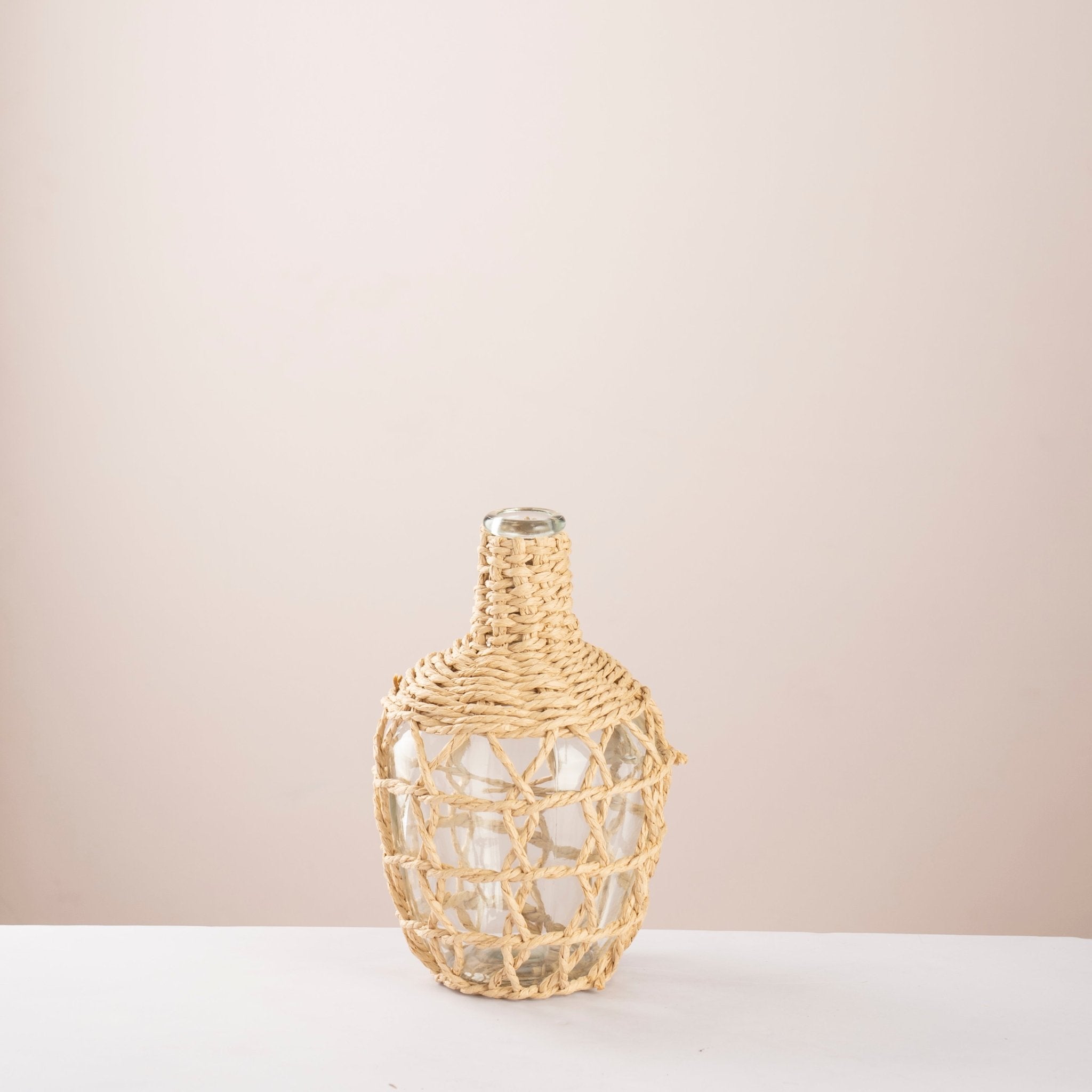 Woven Glass Bottle Vas - Urban Home