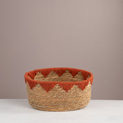 Terracotta Fringe Woven Basket - Urban Home