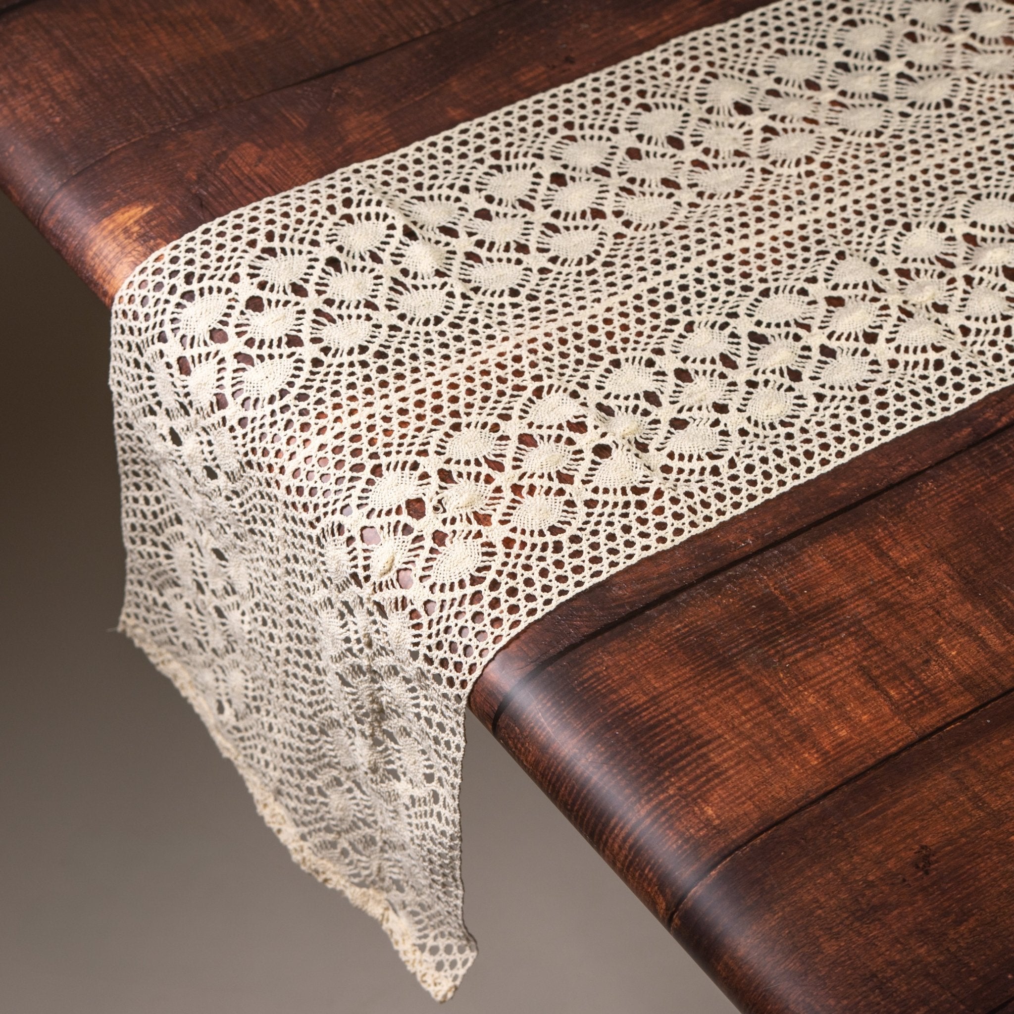 Embroidered Floral Lace Table Runner - Urban Home