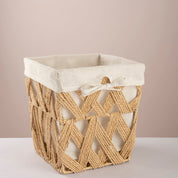 Round woven basket with tissue box - Urban Home
