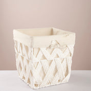 Square Woven Trash & Tissue Set - Rabbit White - Urban Home