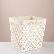 Square Woven Trash & Tissue Set - White - Urban Home