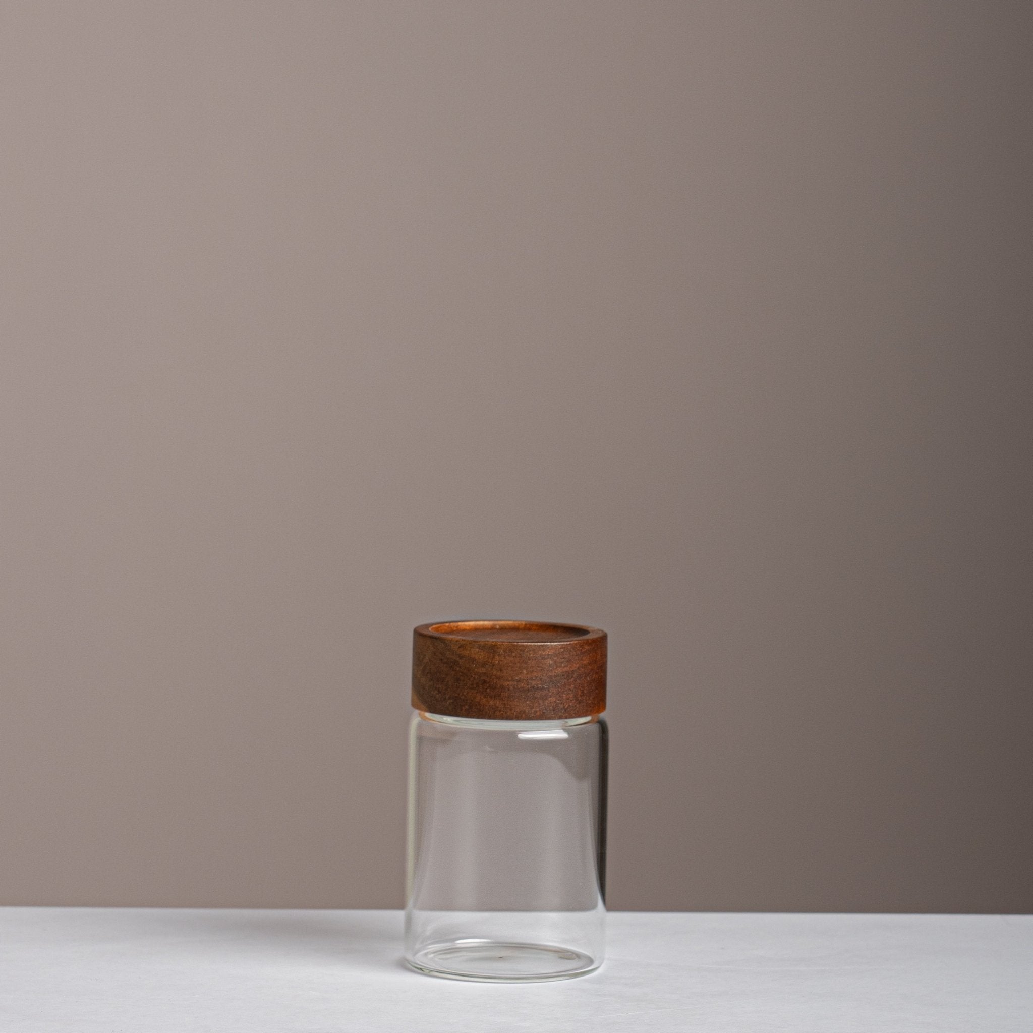 Premium Glass Jar with Wooden Cover - Urban Home