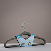 Ultra - Slim Anti - Slip Flocked Hangers - 5pcs - Urban Home