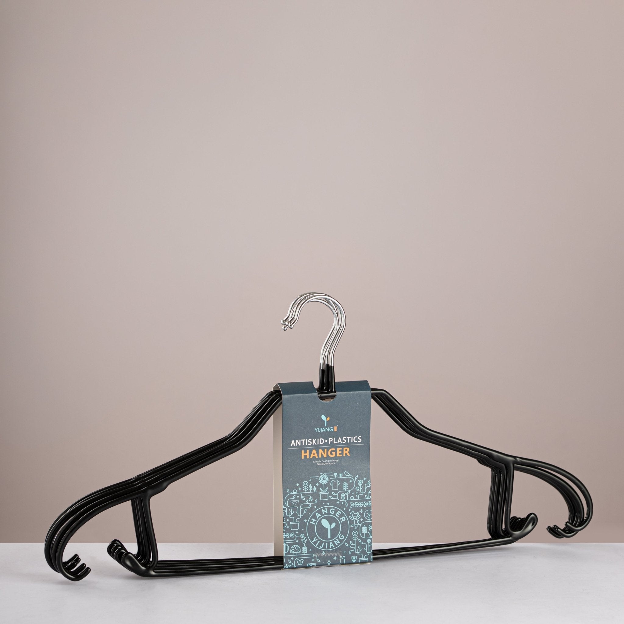 Non - Slip Steel Hangers with Silicone Coating - Set of 5 - Urban Home