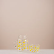 Citrus Bloom Glass Jug with Cup - Urban Home