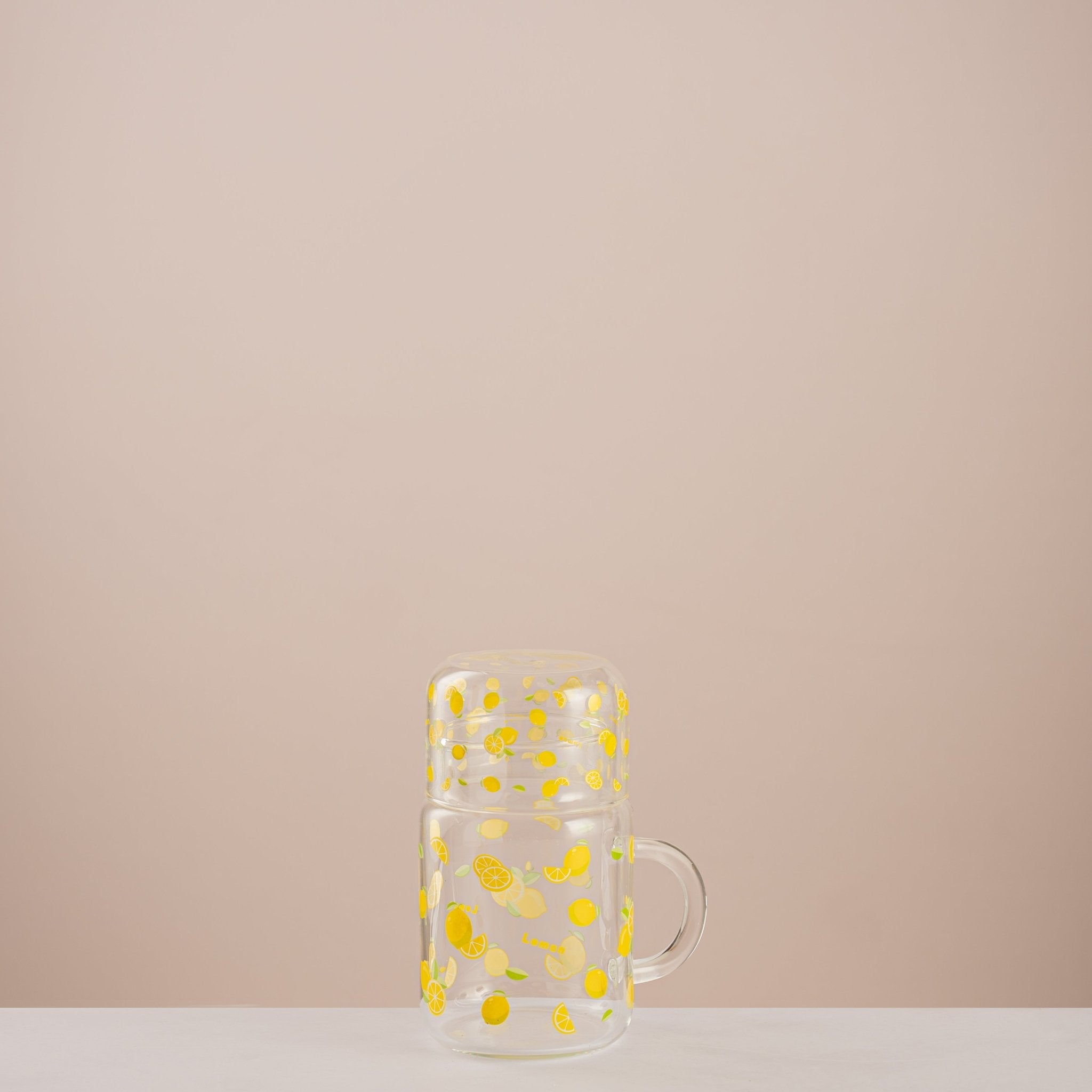 Citrus Bloom Glass Jug with Cup - Urban Home