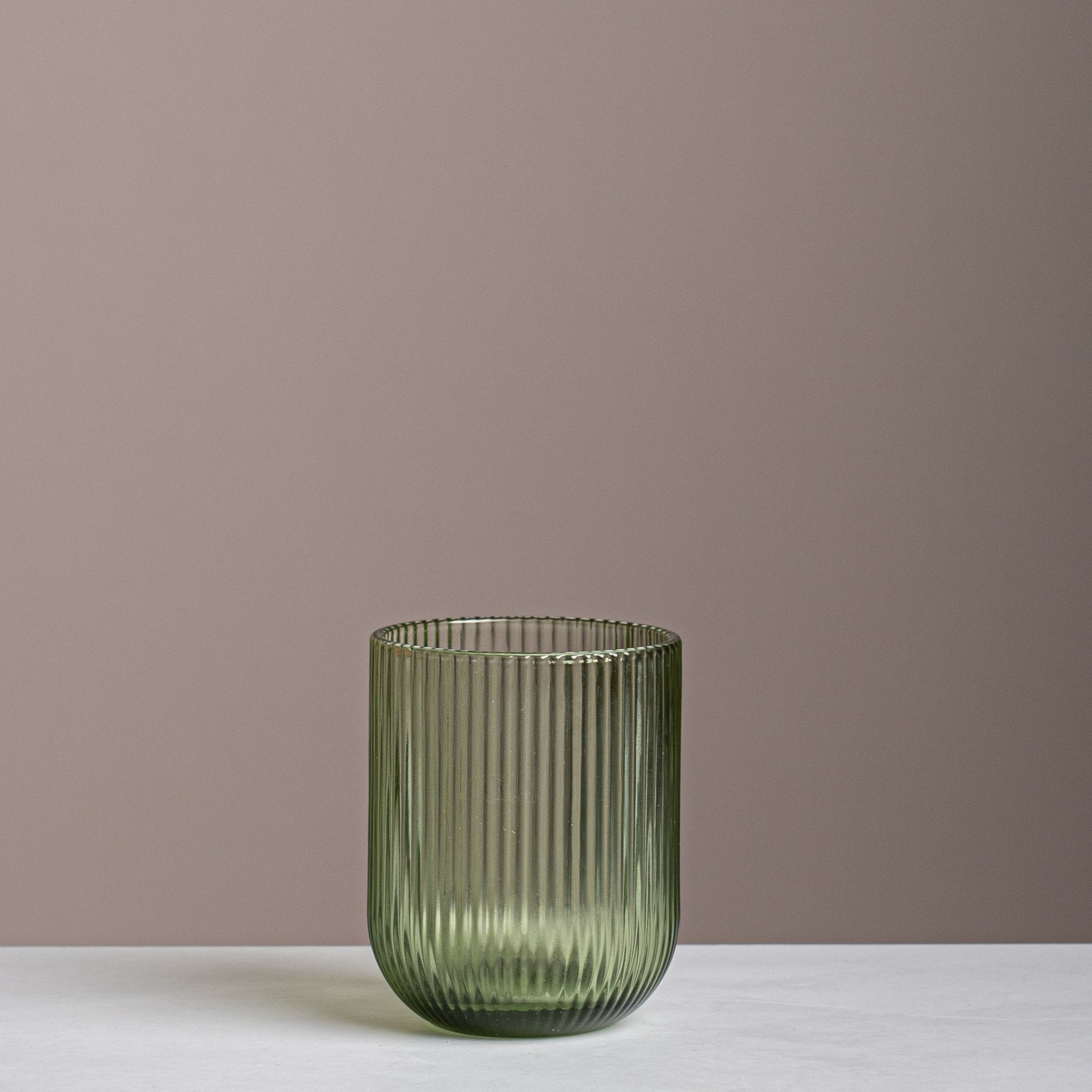 Ribbed Colorful Glass Cup 6 Piece Set - Urban Home