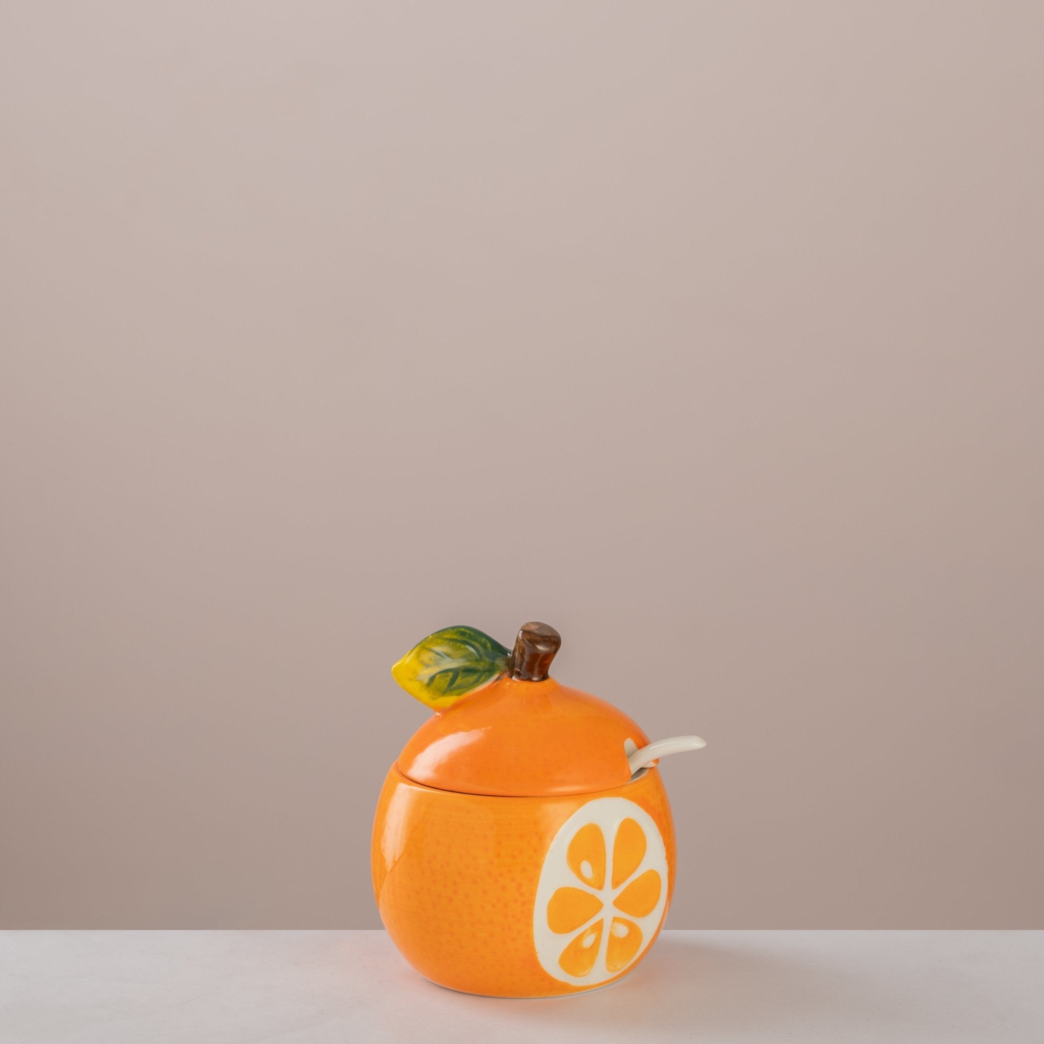 Citrus Charm Sugar Pot (Orange) - Urban Home