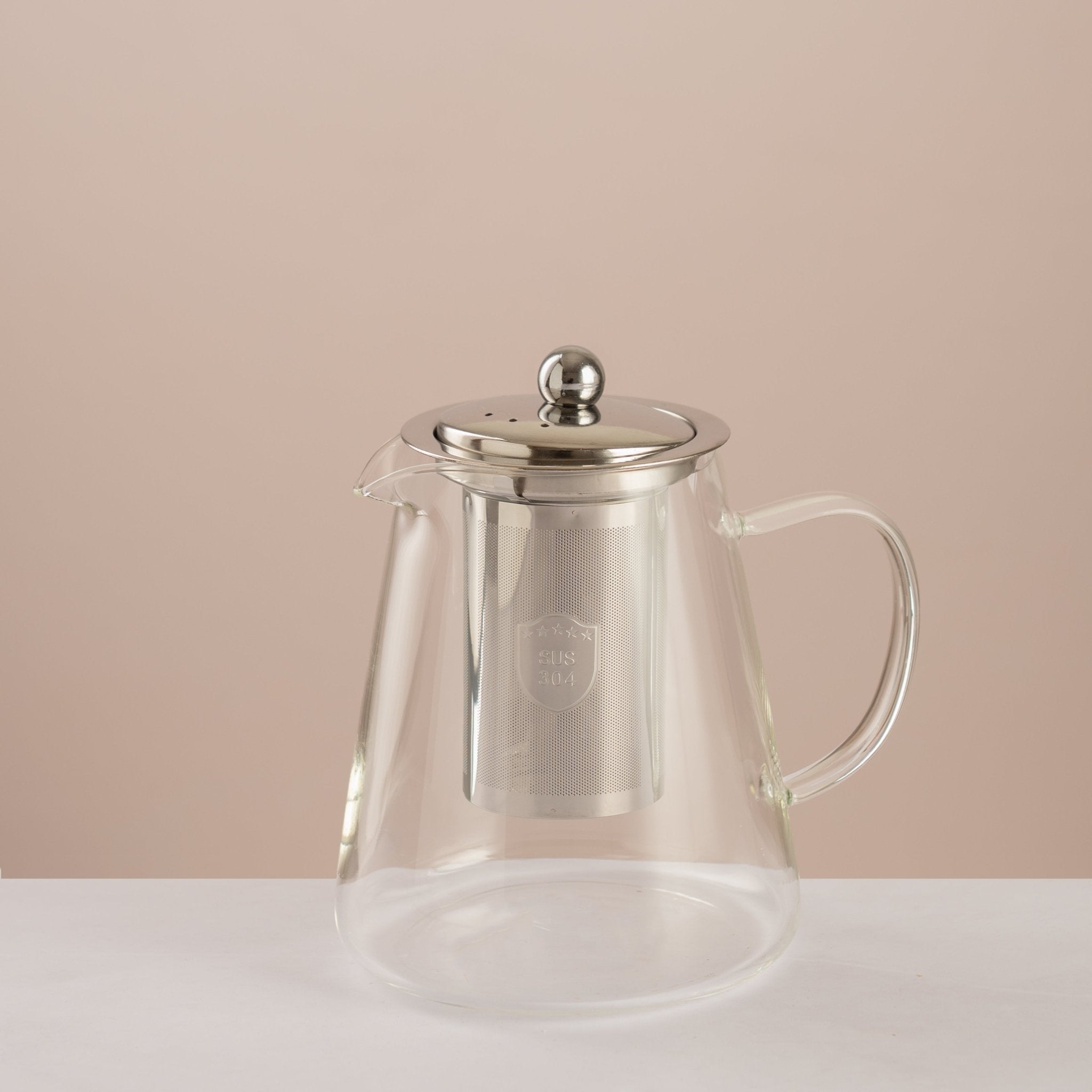 Glass Tea Pot with Strainer - Urban Home