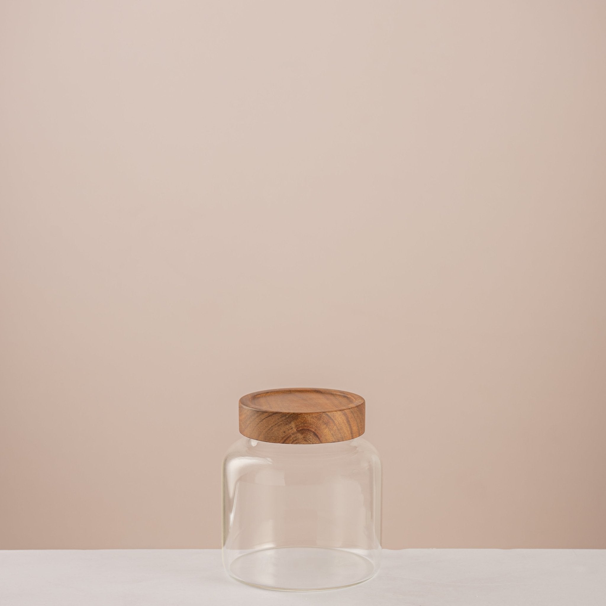 Premium Wooden Lid Glass Jar - Urban Home