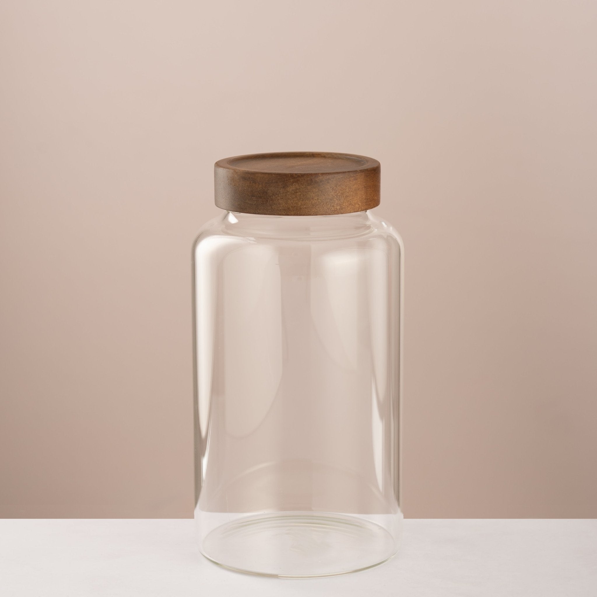 Premium Wooden Lid Glass Jar - Urban Home