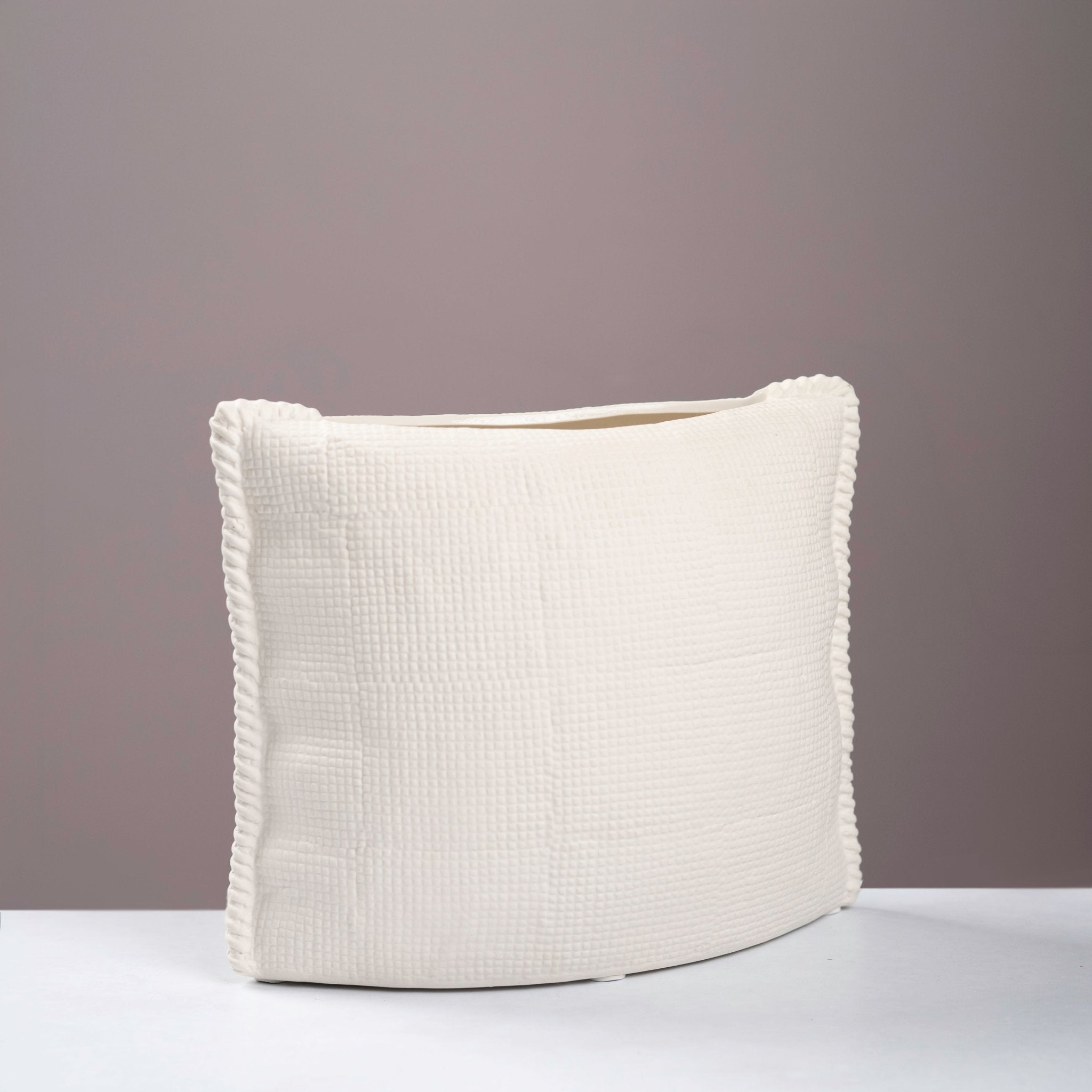 The Matelassé Quilted Cushion Ceramic Vase - Urban Home