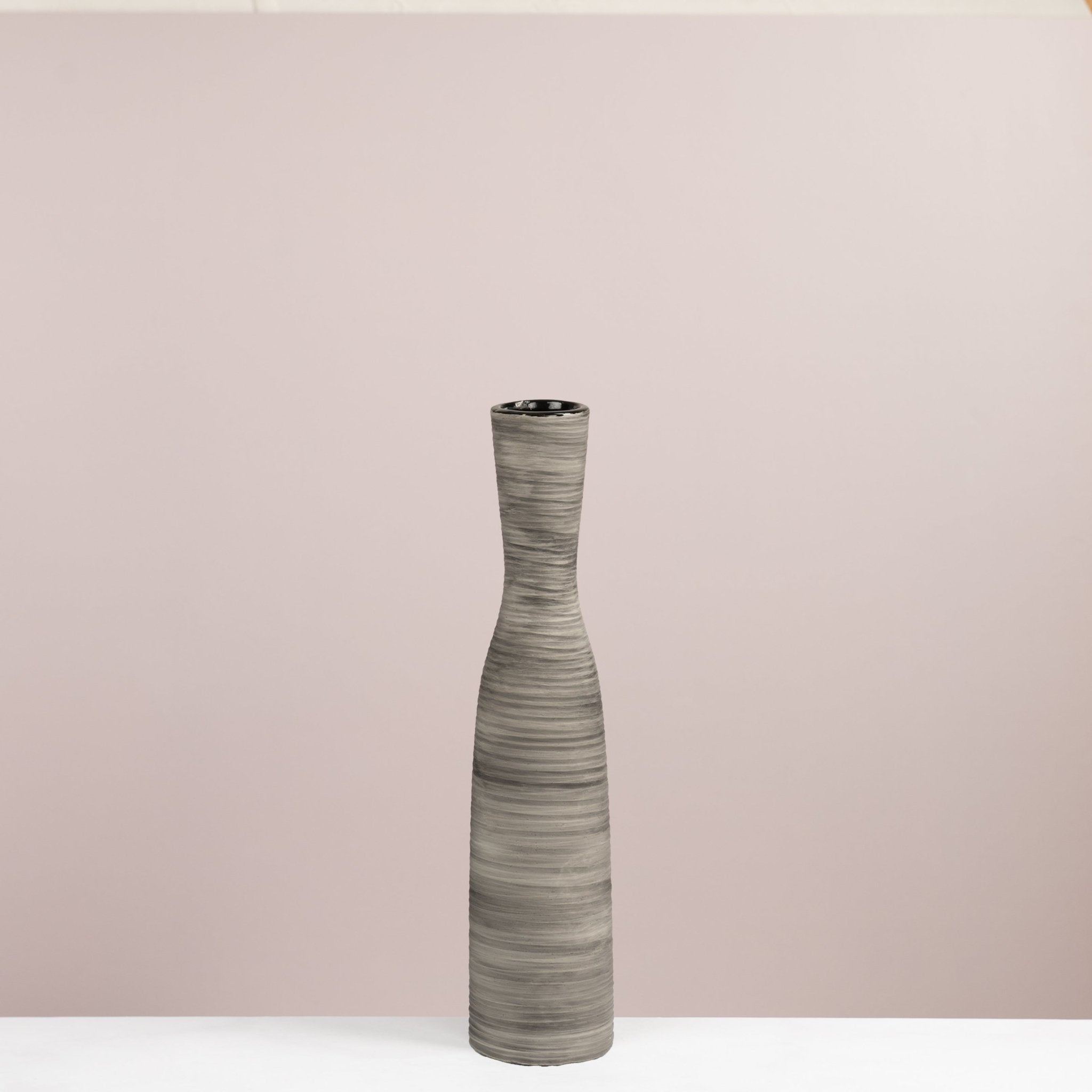 Graphite Hourglass Floor Vase - Urban Home