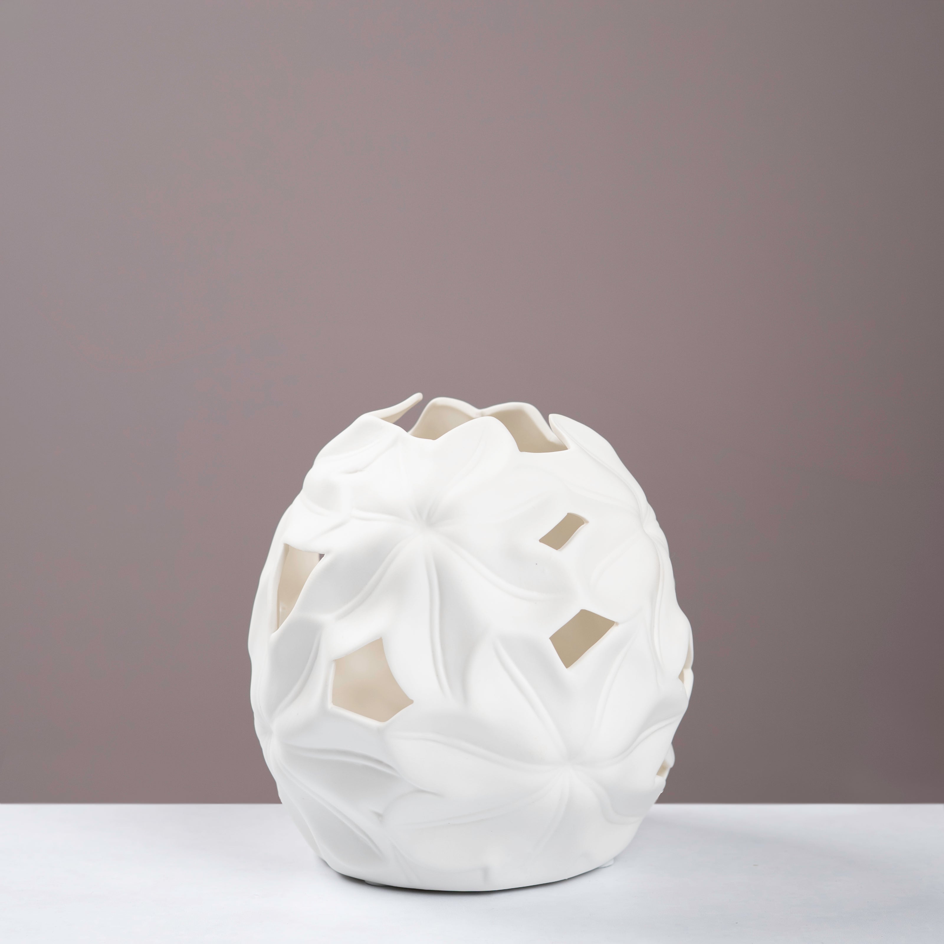 The Botanica Cutout Ceramic Blossom Vase
