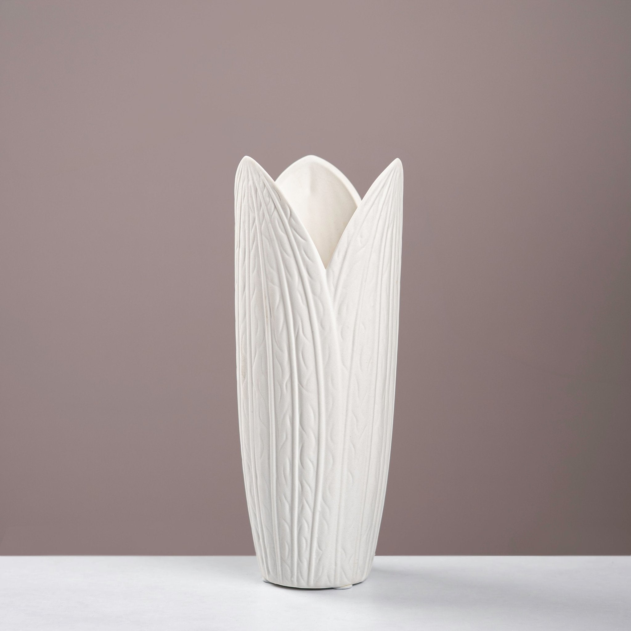 Tulip Bud Textured Ceramic Statement Vase - Urban Home