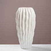 The Ripple Fluted Ceramic Statement Vase