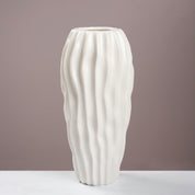 The Ripple Fluted Ceramic Statement Vase
