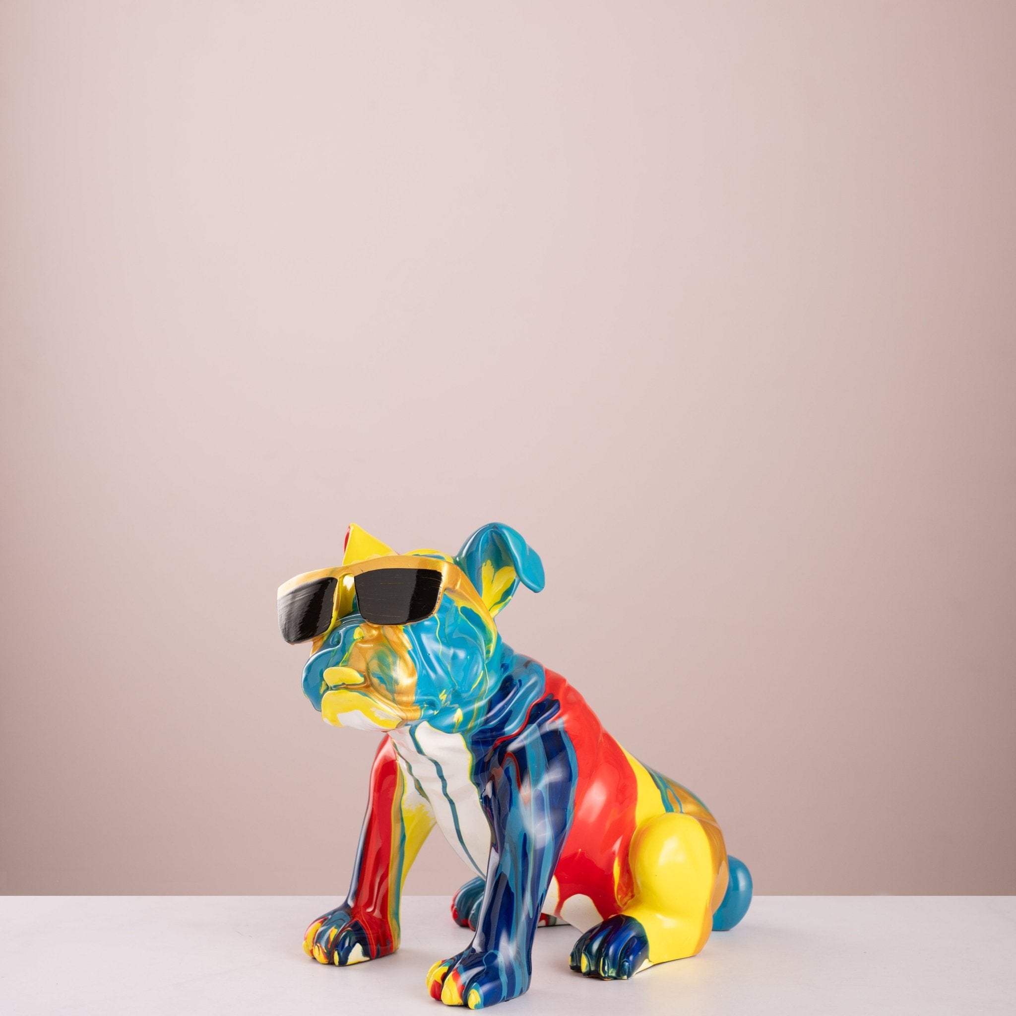 Modern Pop Art French Bulldog Sculpture – Colorful Graffiti - Style Decor - Urban Home