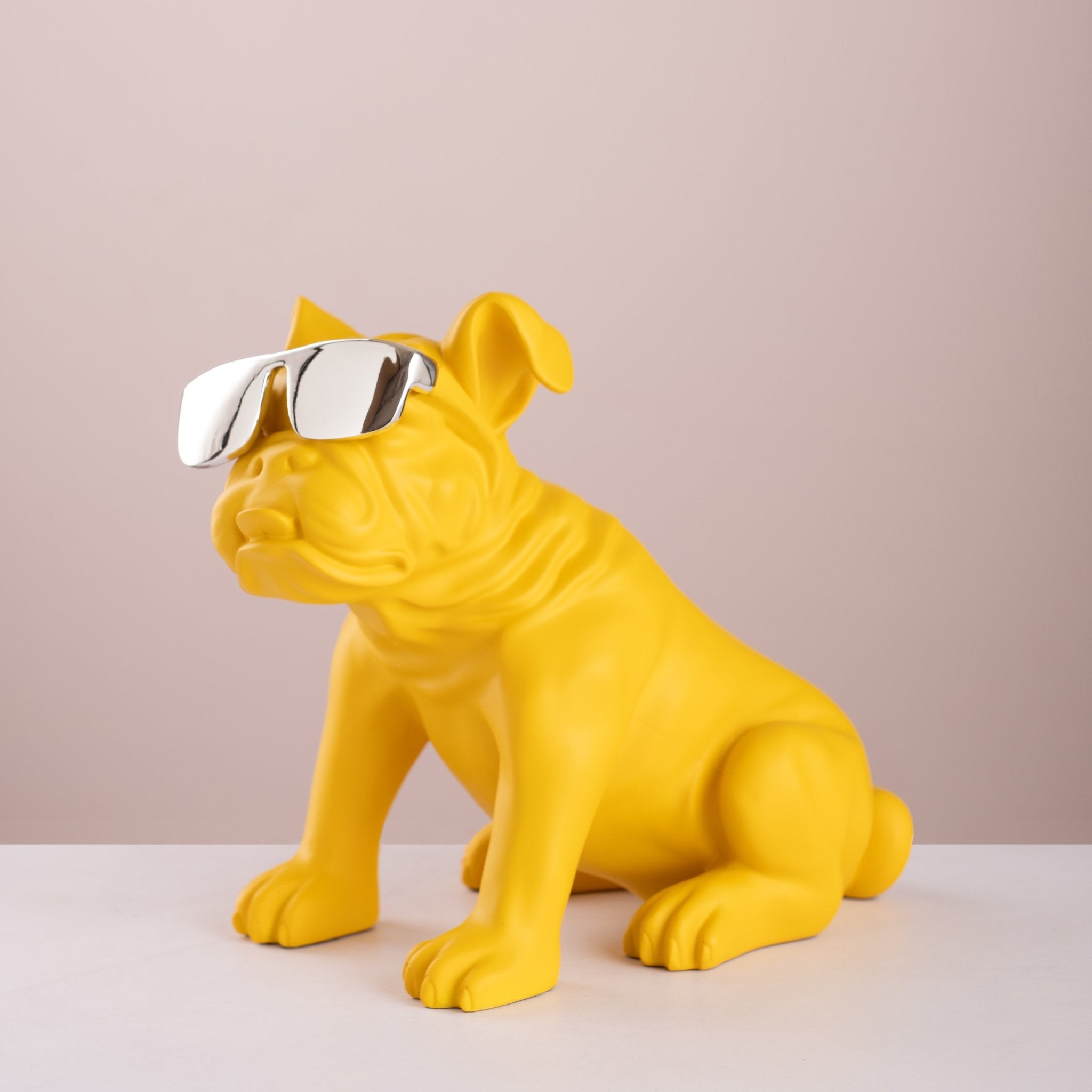 Yellow Modern French Bulldog Sculpture - Urban Home