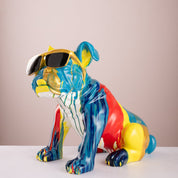 Modern Pop Art French Bulldog Sculpture – Colorful Graffiti - Style Decor - Urban Home