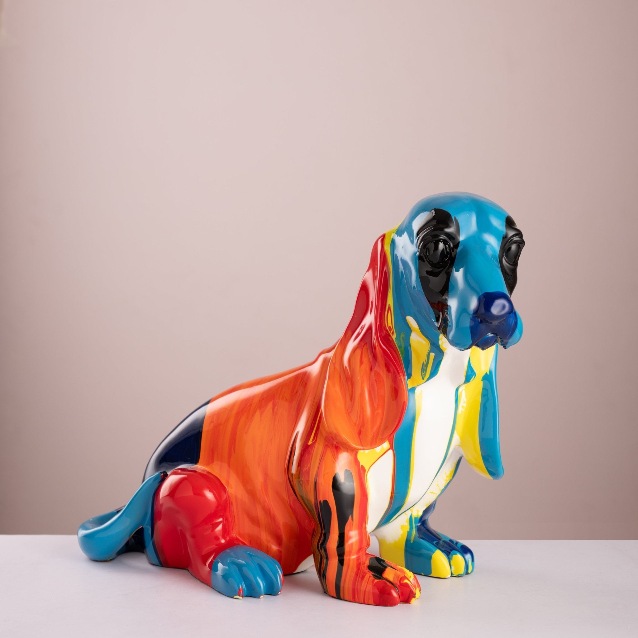 Modern Pop Art Basset Hound Sculpture - Urban Home
