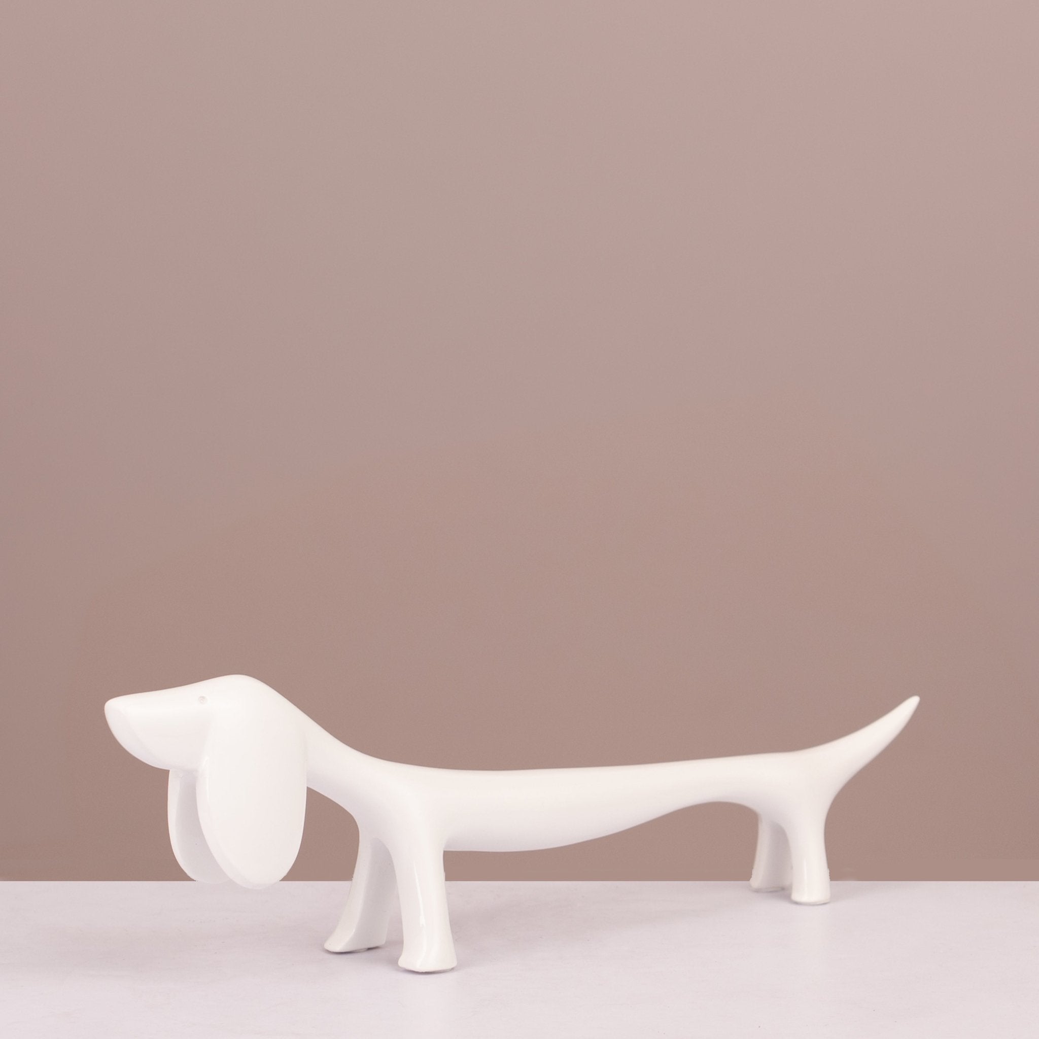 Minimalist Ceramic Dachshund Statue - Urban Home