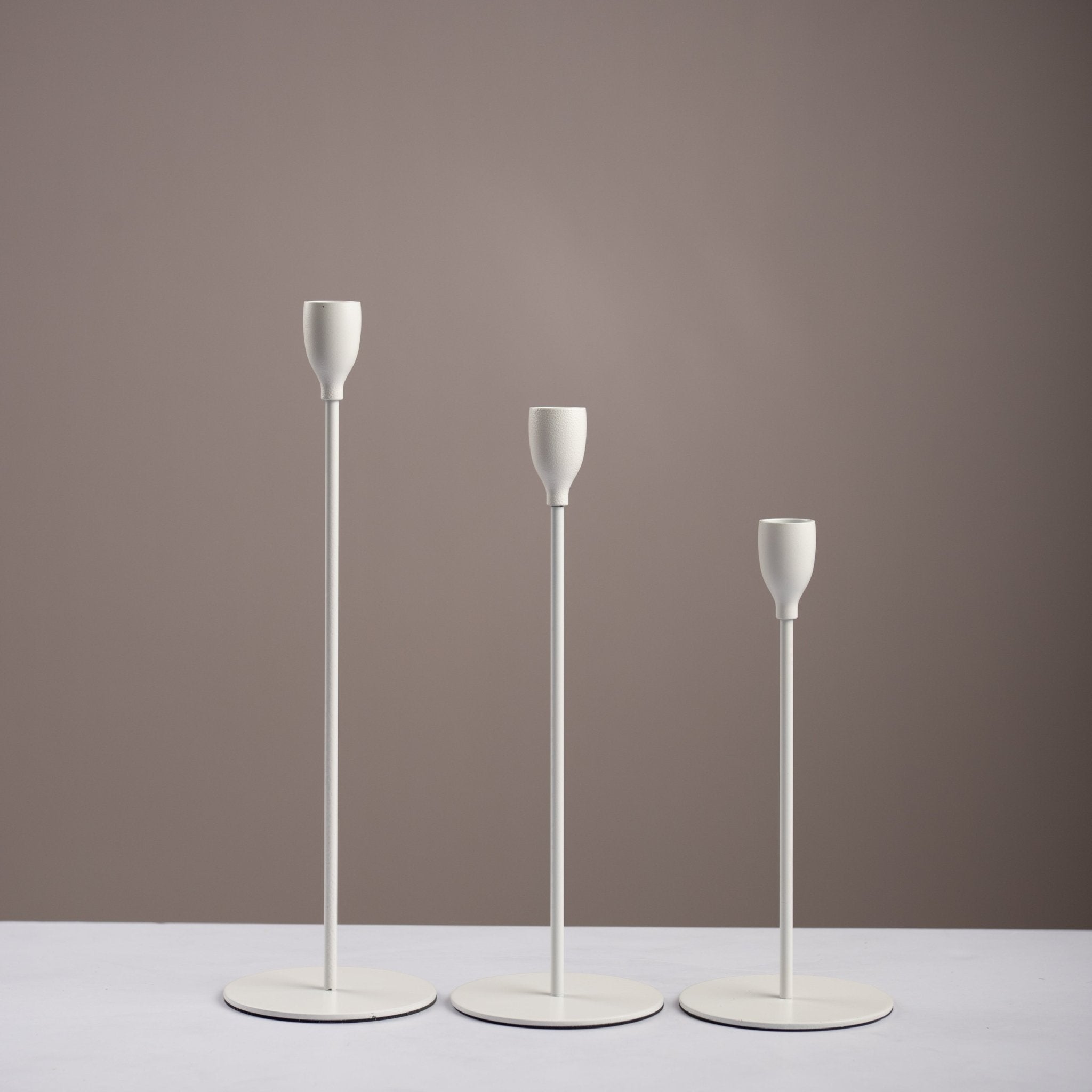 Elegant White Candle Holders Set — Stylish Home Décor Accent - Urban Home