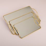Mirror Glass Tray Set - Urban Home