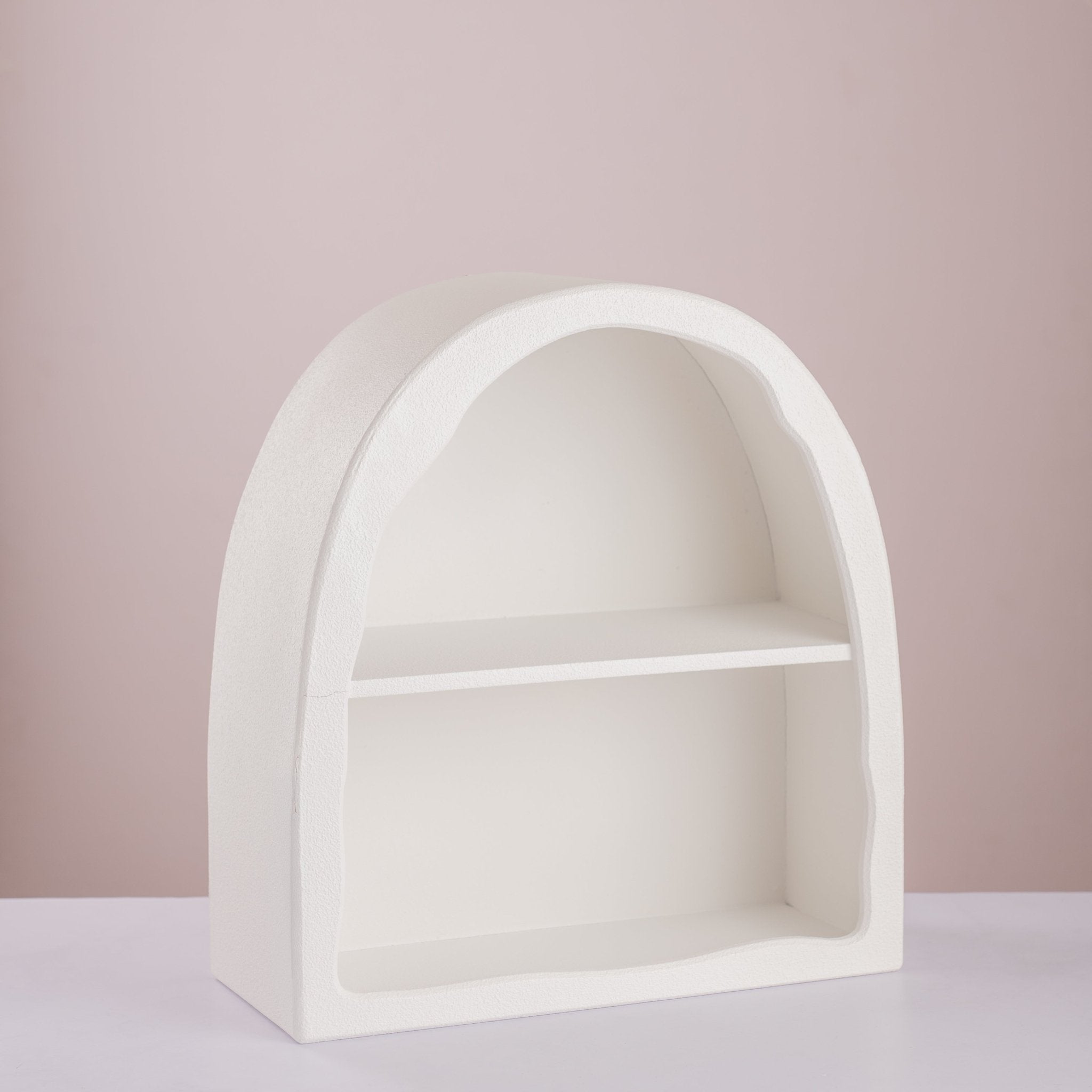 Minimalist Arched Display Shelf – 36.5cm x 39.5cm Modern Desktop Organizer - Urban Home