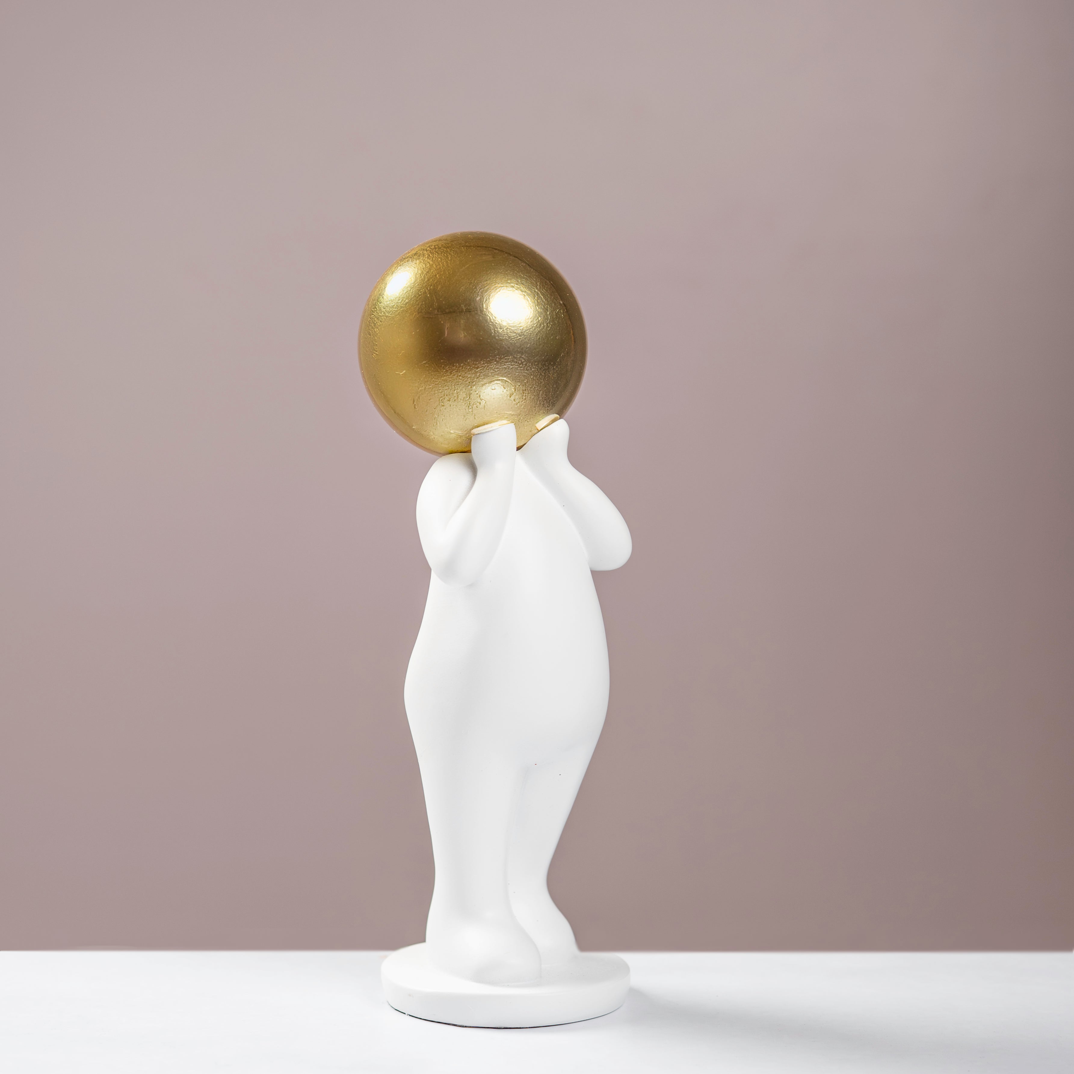 Shy Dude Metallic Sphere Sculptural Accent