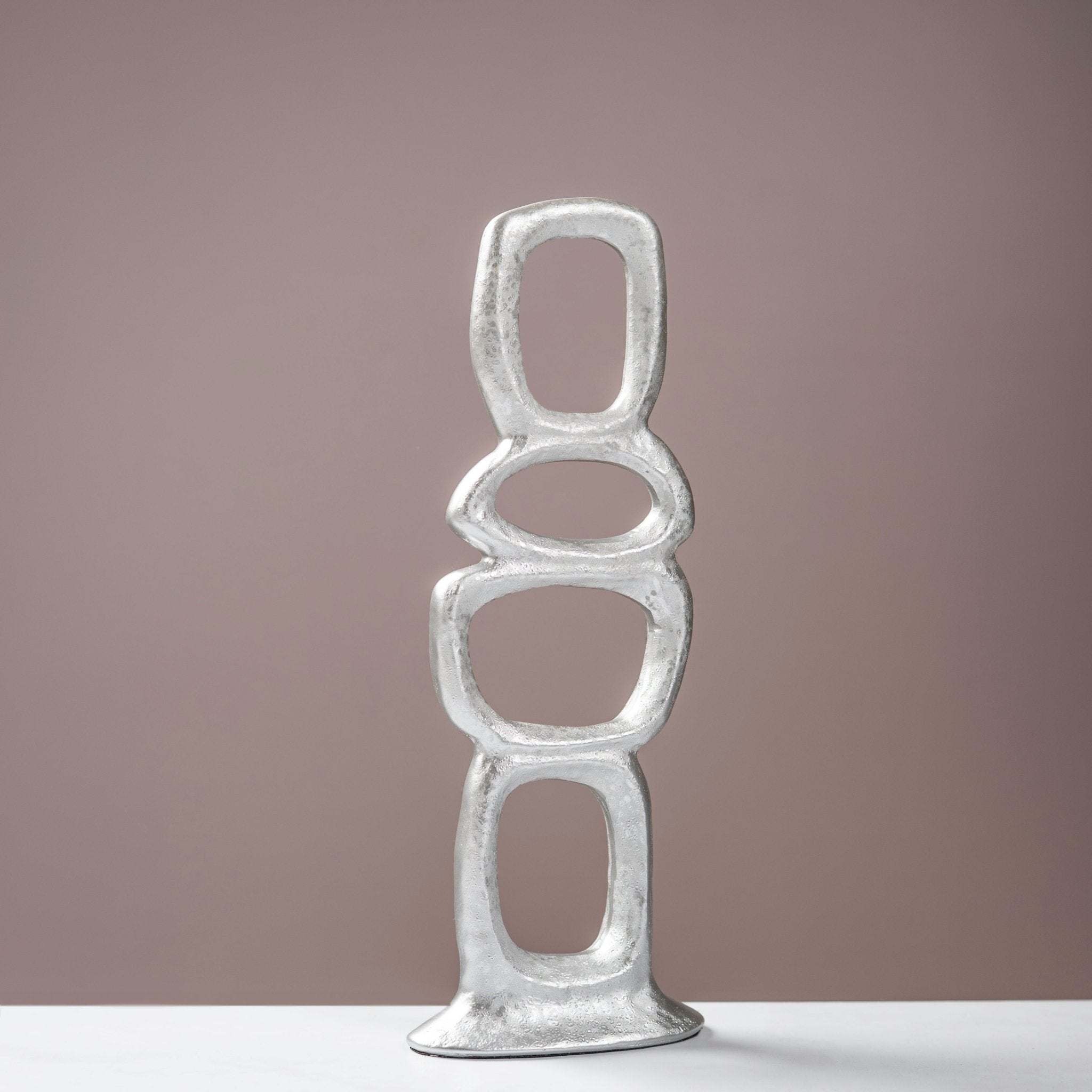 Abstract Interlocking Loop Resin Sculpture - Urban Home