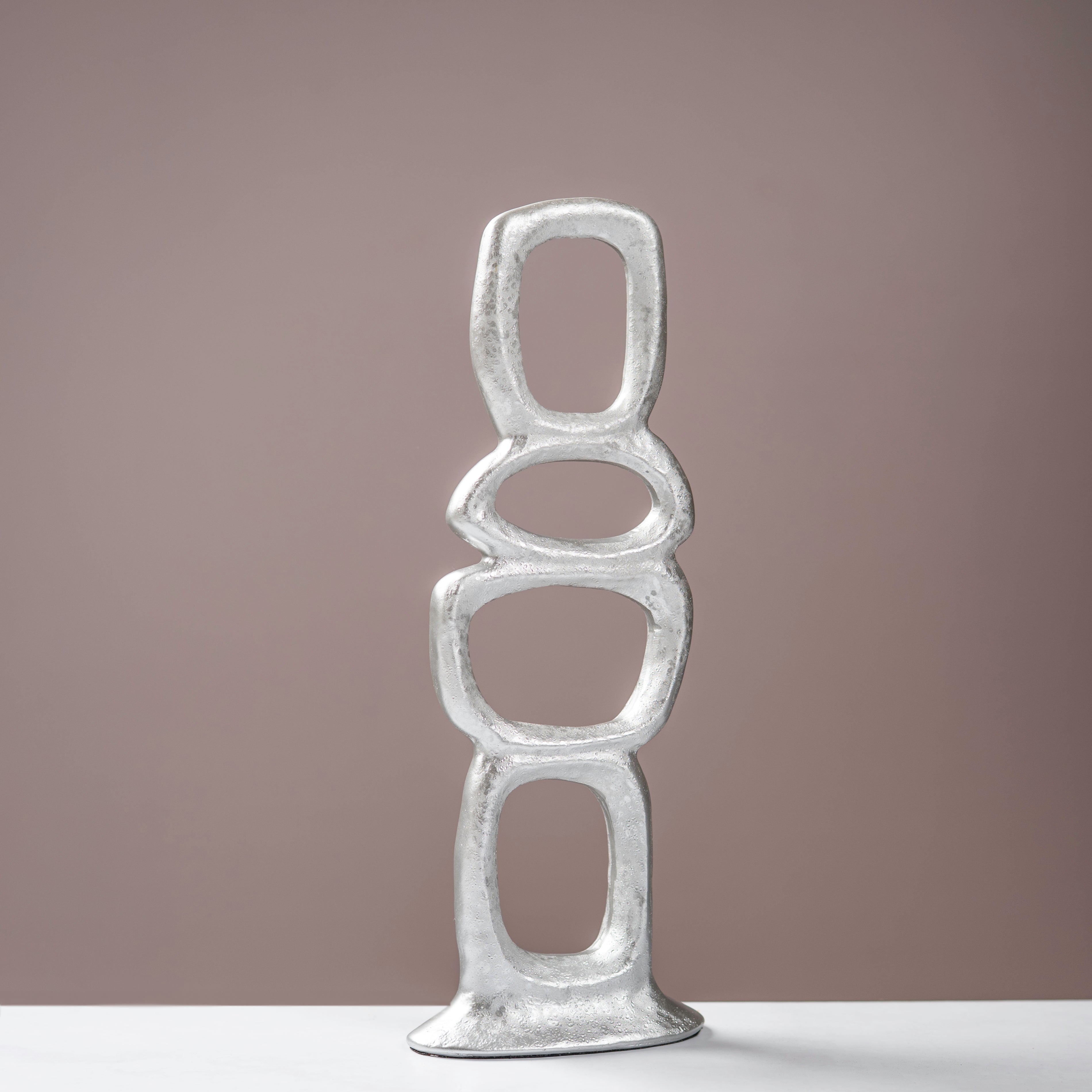 Abstract Interlocking Loop Resin Sculpture