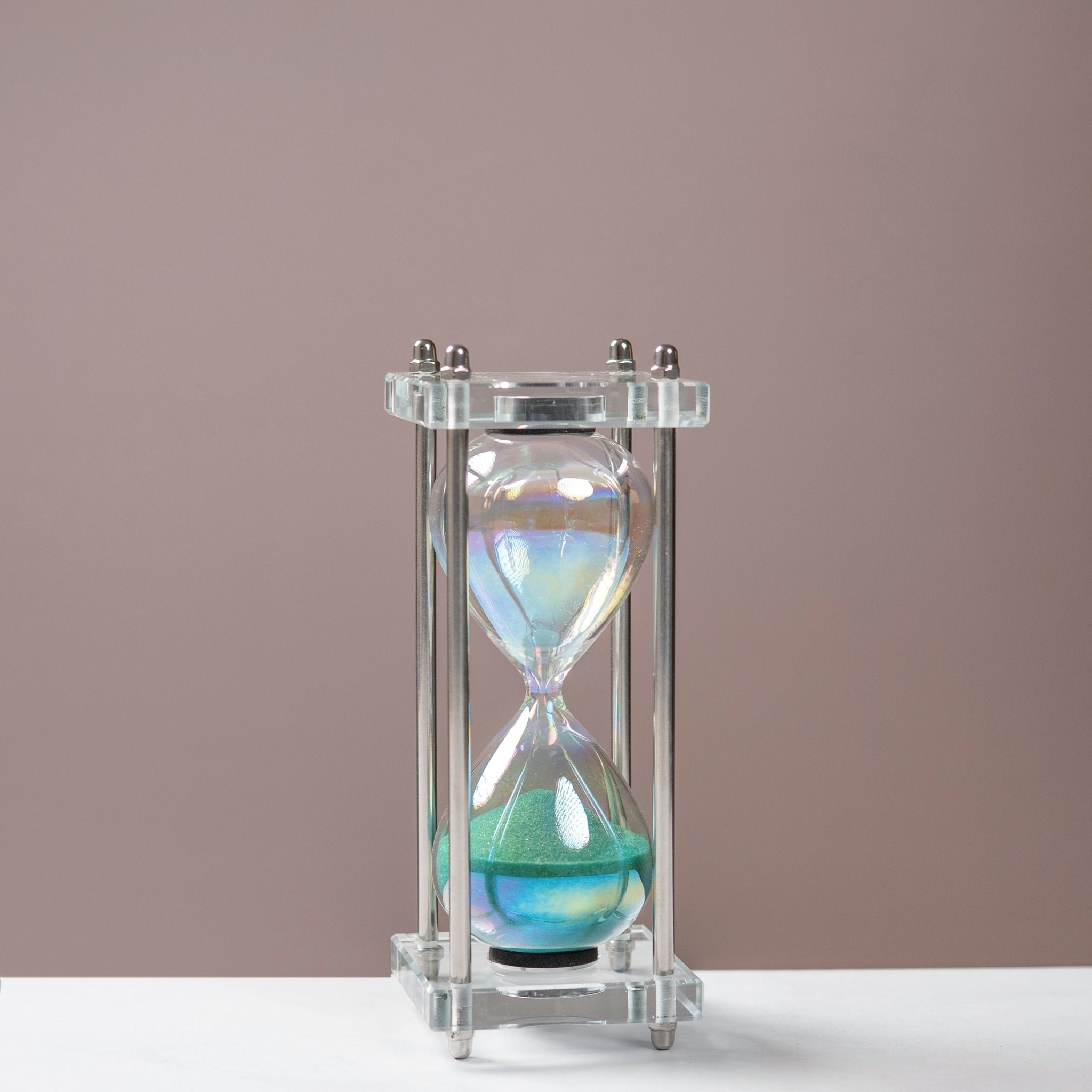 Iridescent Glass Architectural Hourglass - Urban Home