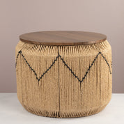 Nest of 3 Woven Rope Storage Side Tables - Urban Home