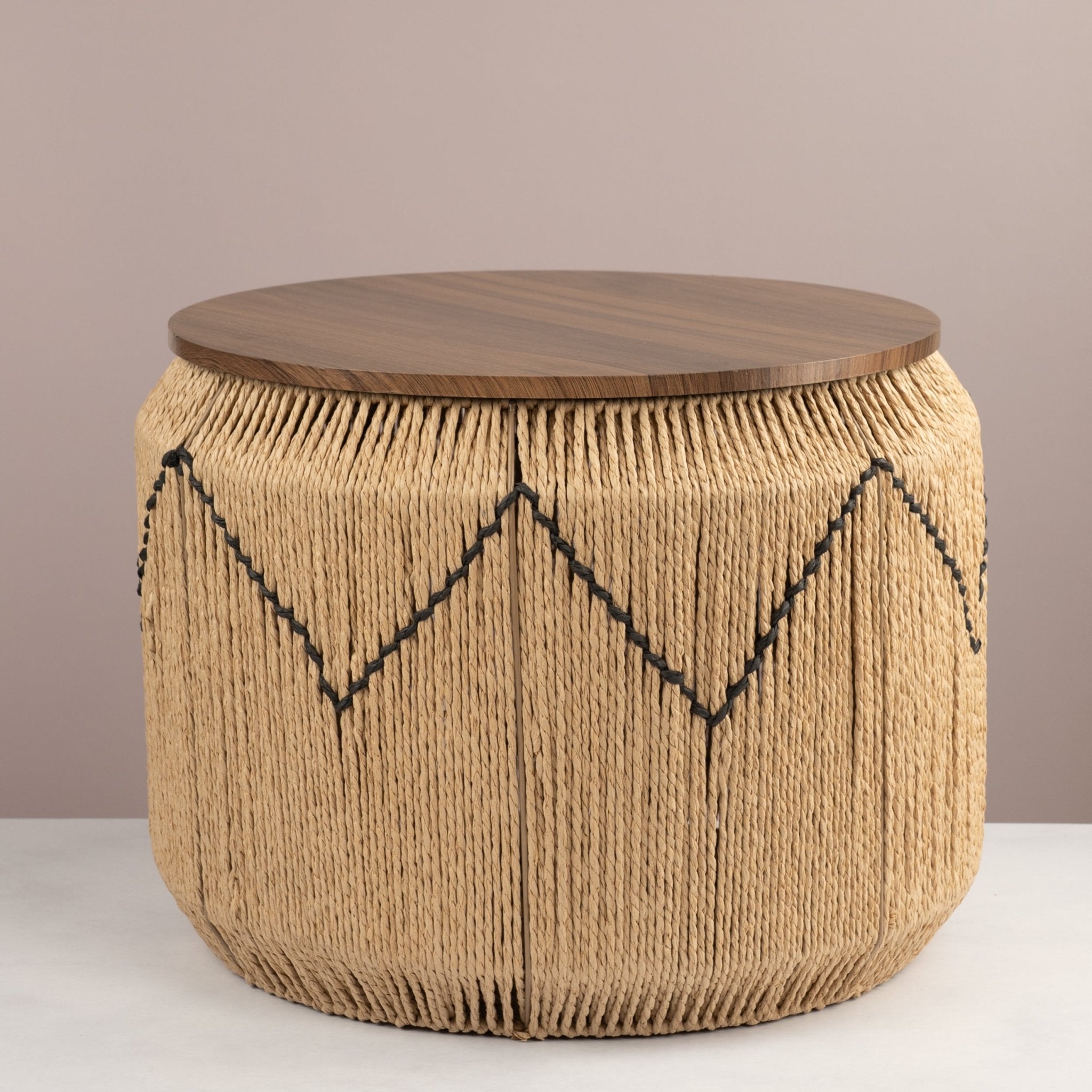 Nest of 3 Woven Rope Storage Side Tables - Urban Home